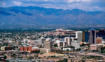 view of downtown in Tucson, AZ